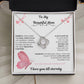 TO MY BEAUTIFUL MOTHER  INTERNAL NECKLACE, BIRTHDAY GIFT, PERSONALIZED MOTHERS DY GIFT.
