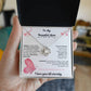 TO MY BEAUTIFUL MOTHER  INTERNAL NECKLACE, BIRTHDAY GIFT, PERSONALIZED MOTHERS DY GIFT.
