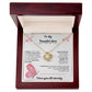 TO MY BEAUTIFUL MOTHER  INTERNAL NECKLACE, BIRTHDAY GIFT, PERSONALIZED MOTHERS DY GIFT.