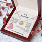 TO MY BEAUTIFUL MOTHER  INTERNAL NECKLACE, BIRTHDAY GIFT, PERSONALIZED MOTHERS DY GIFT.