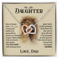 To My Daughter | Never Forget That I Love You - Interlocking Hearts necklace