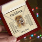 To My Daughter | Never Forget That I Love You - Interlocking Hearts necklace