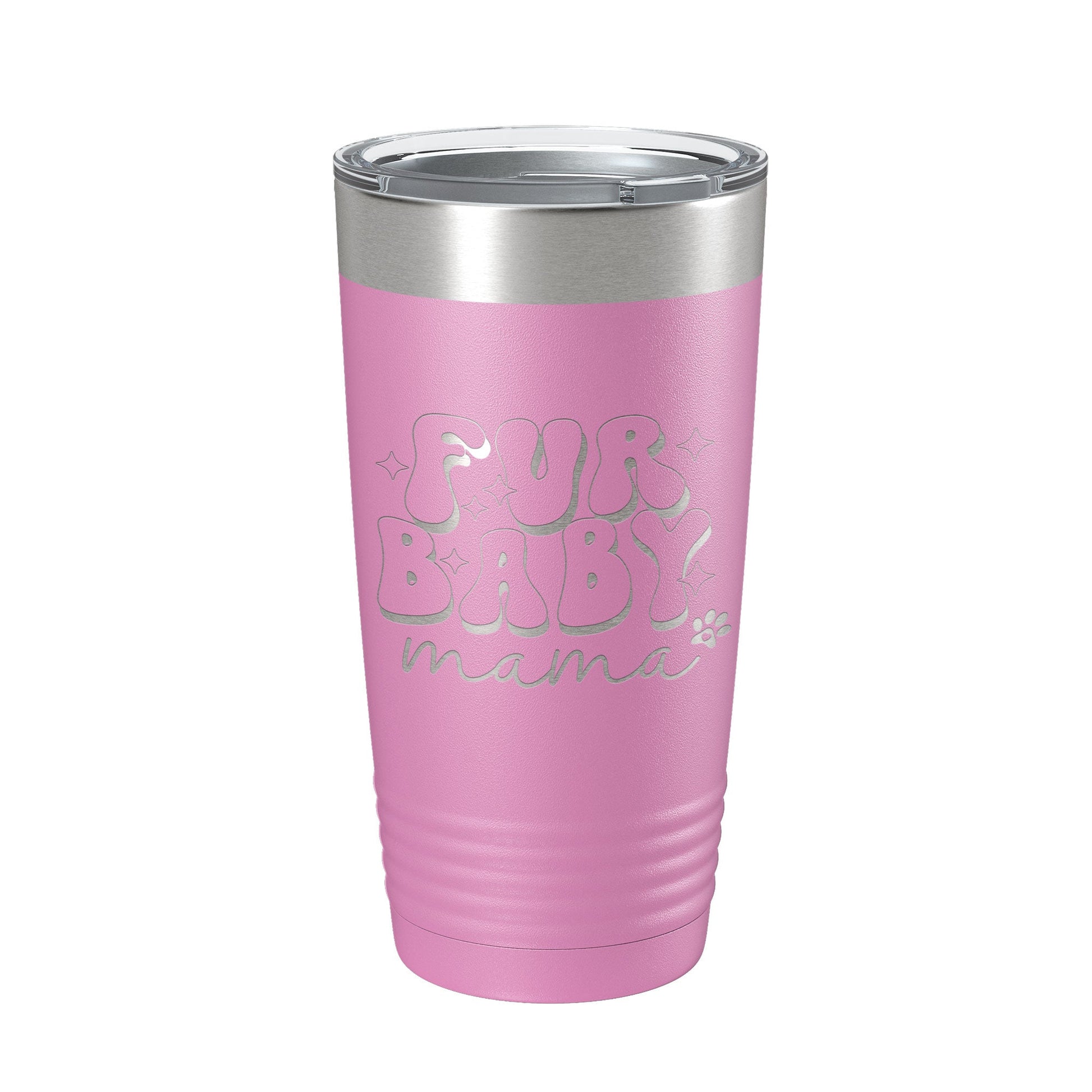 Fur Baby Mama Tumbler Dog Lover Travel Mug Gift Retro Insulated Laser Engraved Coffee Cup 20 oz-14