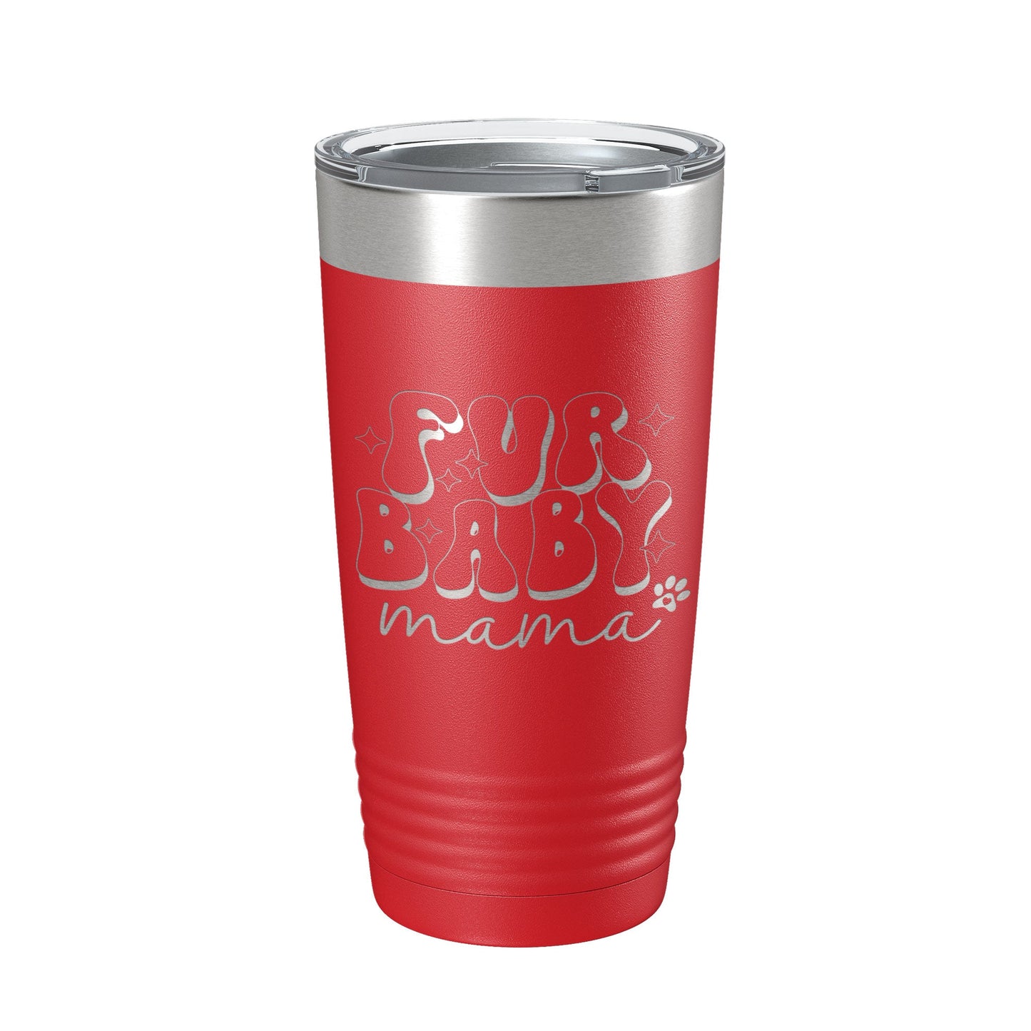 Fur Baby Mama Tumbler Dog Lover Travel Mug Gift Retro Insulated Laser Engraved Coffee Cup 20 oz-10