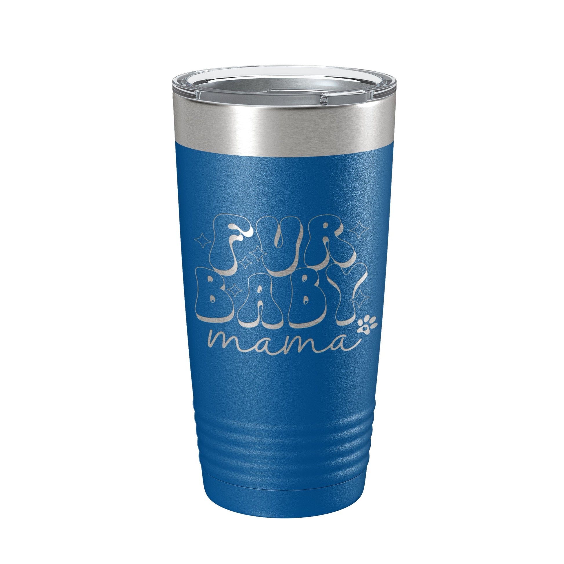Fur Baby Mama Tumbler Dog Lover Travel Mug Gift Retro Insulated Laser Engraved Coffee Cup 20 oz-6